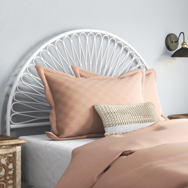 Round wicker deals headboard